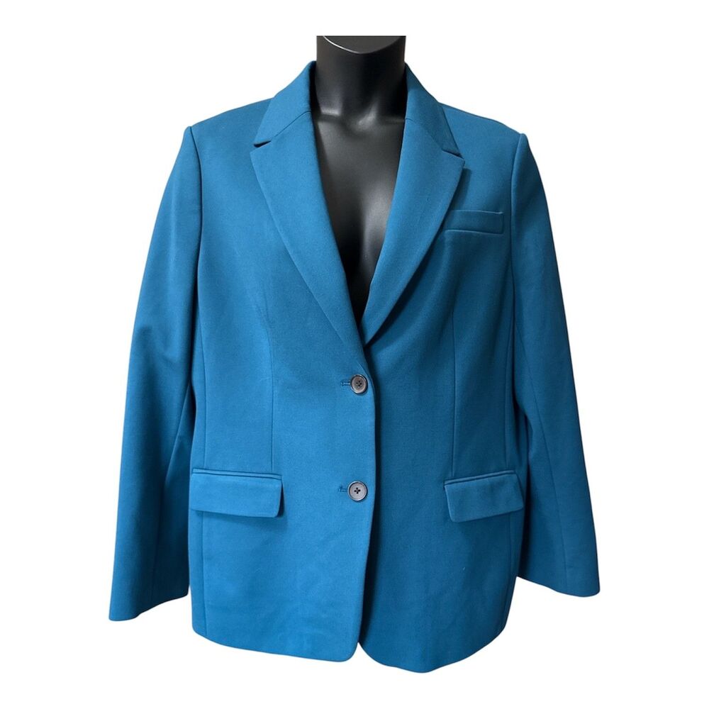 BODEN Women's Long Sleeve 2 Button Blazer Size 18R Blue Business Formal